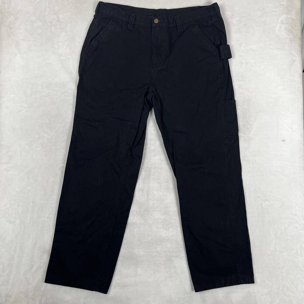 Brahma Cargo Pants Mens 38x32 Black Relaxed Fit Canvas Utility Workwear